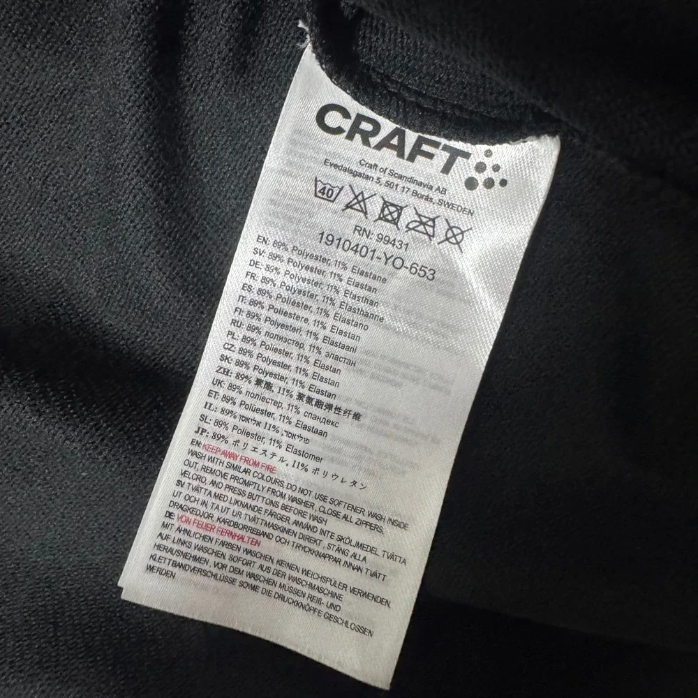 NWT Craft ADV Explore Light Midlayer Jacket Women Large NASM‎ Flag Logo Black